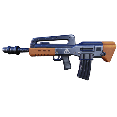 VHS, Creative Destruction assault rifle artwork