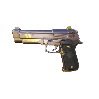 92F, Creative Destruction pistol artwork