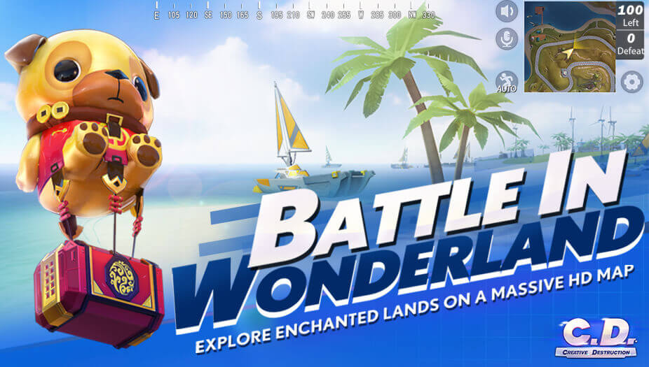 Creative Destruction battle in wonderland artwork